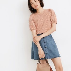 Madewell Floral Jacquard Puff Sleeve Tee